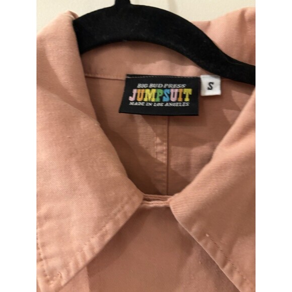 Big Bud Press Peach Light Pink Long Sleeve Jumpsuit Sz Small Boho Twee Indie - Picture 3 of 8